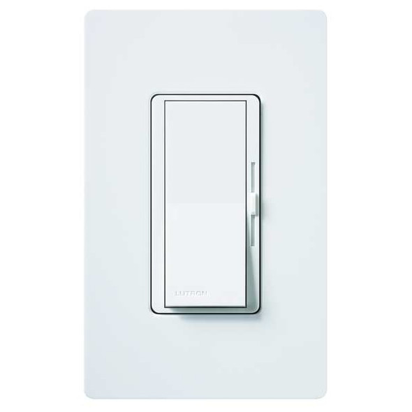 Lutron Lighting Dimmer, Slide, 1-Pole/3-Way DVF-103P-WH