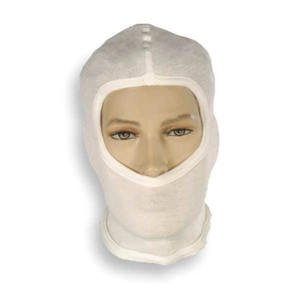National Safety Apparel Balaclava, Nomex(R), 6 oz, White, Universal H12NK