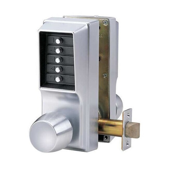 Dormakaba PushButton Lockset,Nonhanded,SatinChrome EE1011/EE1011-26D-41