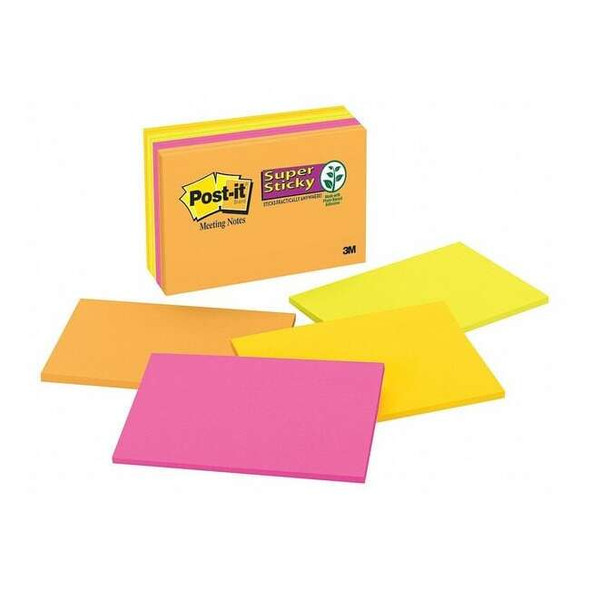Post-It Super Sticky Notes,4x6 In.,PK8 6445-SSP