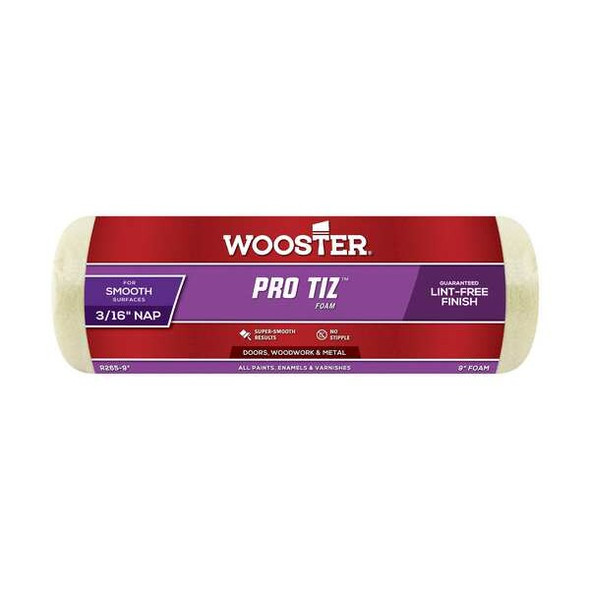 Wooster 9" Paint Roller Cover, 3/16" Nap, Foam R265-9