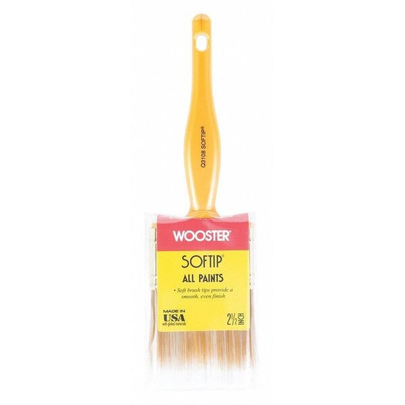 2-1/2" Trim/Wall Soft, Synthetic Bristle, Paint Brush, Plastic Handle