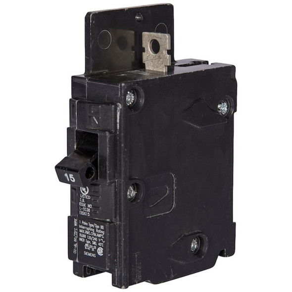 Miniature Circuit Breaker, BQ Series, 15A, 1 Pole, 120V AC, 10kA at 120V AC  BQ1B015