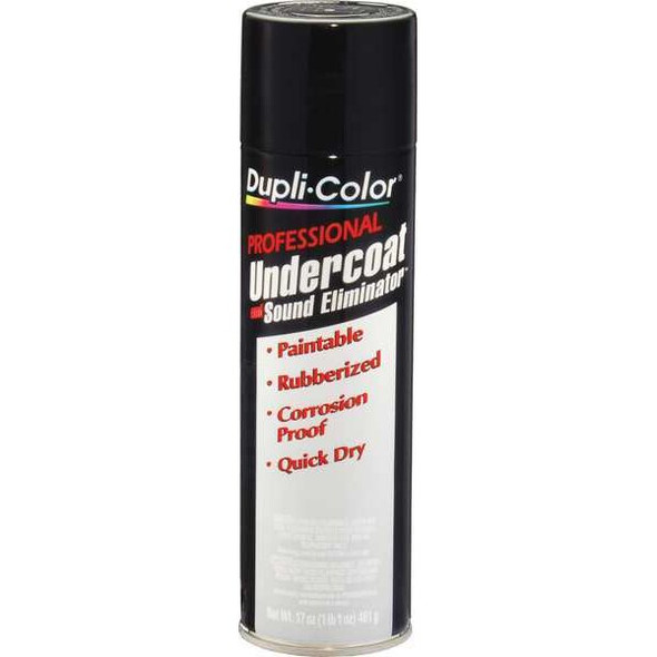 Dupli-Color Spray Paint, Black, Rubberized, Solvent, 17 oz EUC10200A