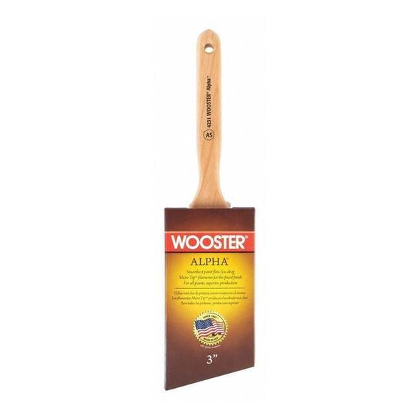 Wooster 3" Angle Sash Firm, Micro Tip Bristle, Paint Brush, Wood Handle 4231-3