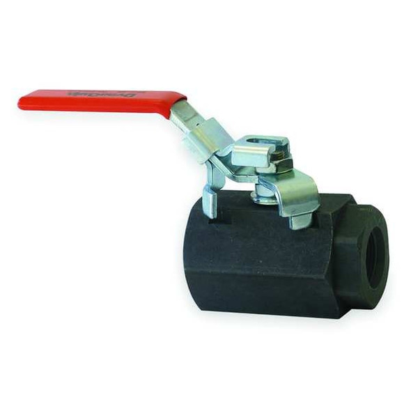 Dynaquip Controls 1/2" FNPT Carbon Steel Ball Valve Inline VLE2.AK0P 1/2