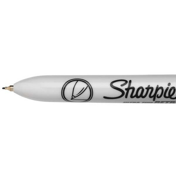 Sharpie Permanent Marker, Black, Ultra Fine Tip, Capped, 12 PK 1735790