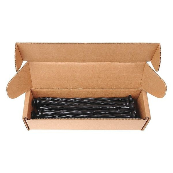 Manufacturer Varies Anchor Spike, Plastic, 8in., Black, PK24 1989N-24C