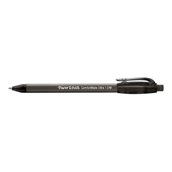Paper Mate Retractable Ballpoint Pen, Medium 1.0 mm, Black PK12 6330187