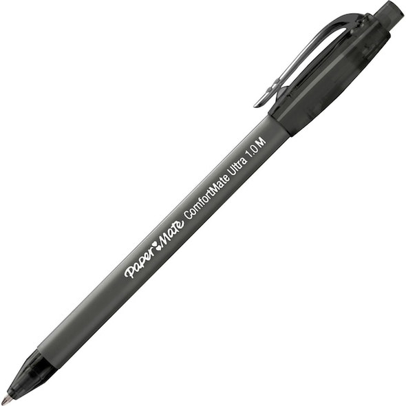 Paper Mate Retractable Ballpoint Pen, Medium 1.0 mm, Black PK12 6330187