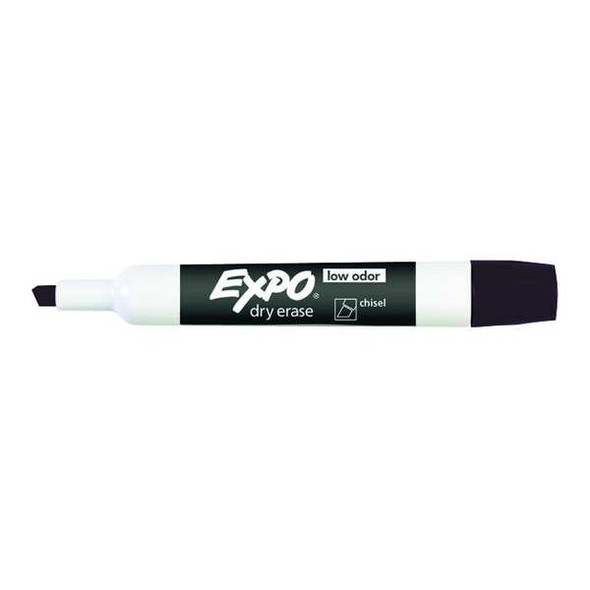 Expo Dry Erase Marker Set,Black,Capped,PK12 80001