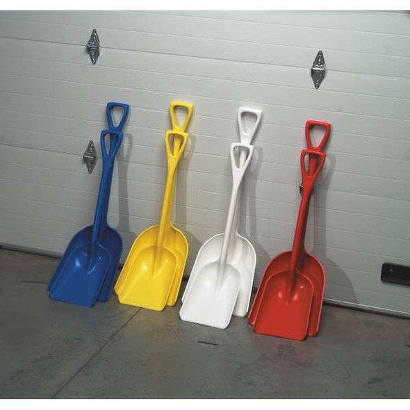 Remco Hygienic Square Point Shovel, Polypropylene Blade, 23 1/2 in L, White 69815