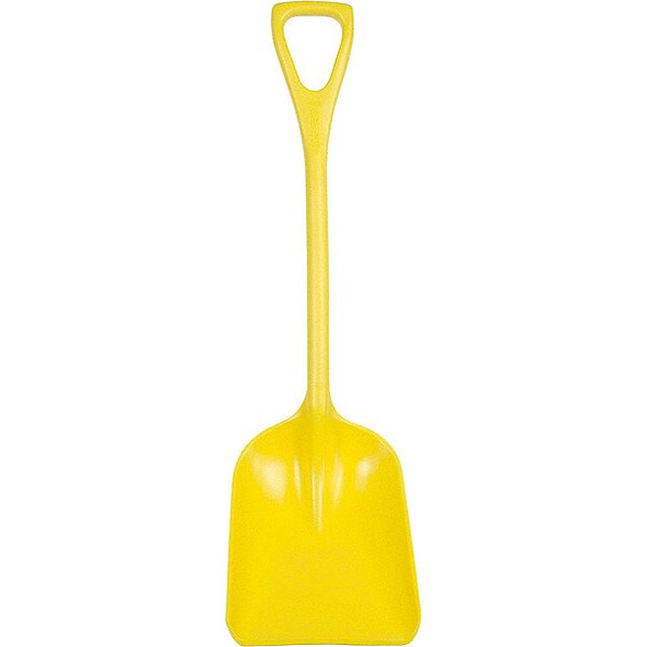 Hygienic Square Point Shovel, Polypropylene Blade, 23 1/2 in L, Yellow