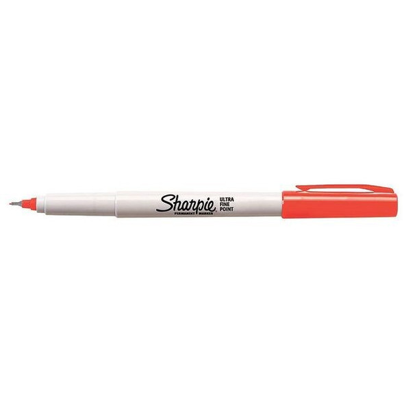 Sharpie Permanent Marker, Red, Ultra Fine Tip, Capped, 12 PK 37002