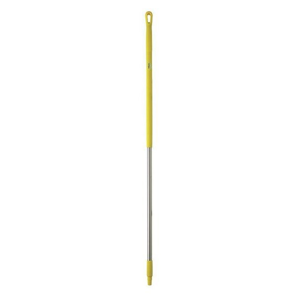 Vikan 59" Color Coded Handle, 1 1/4 in Dia, Yellow, Aluminum 29376