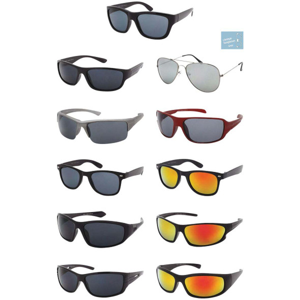Shark Eyes Assorted Sport & Lifestyle Sunglasses DZN12 Pack of 12
