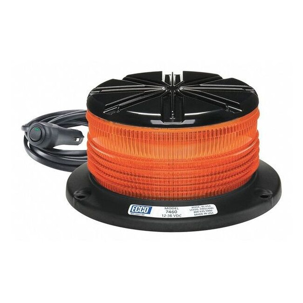 Ecco Beacon Light,Amber,3-7/64" H 7460A-VM