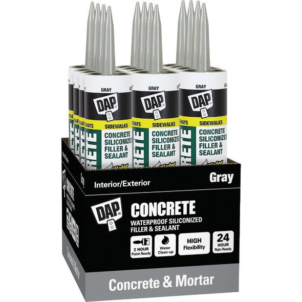 DAP 10.5 Oz. Gray Concrete Waterproof Filler and Sealant 7079818096 770671