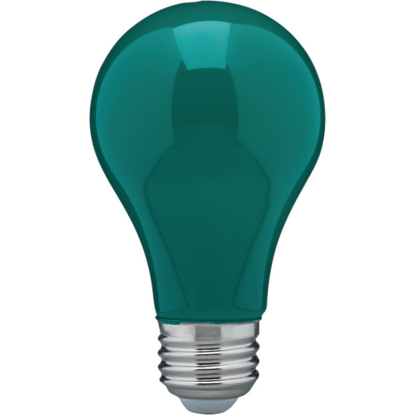Satco Nuvo 60W Equivalent Green A19 Medium LED Party Light Bulb S14986