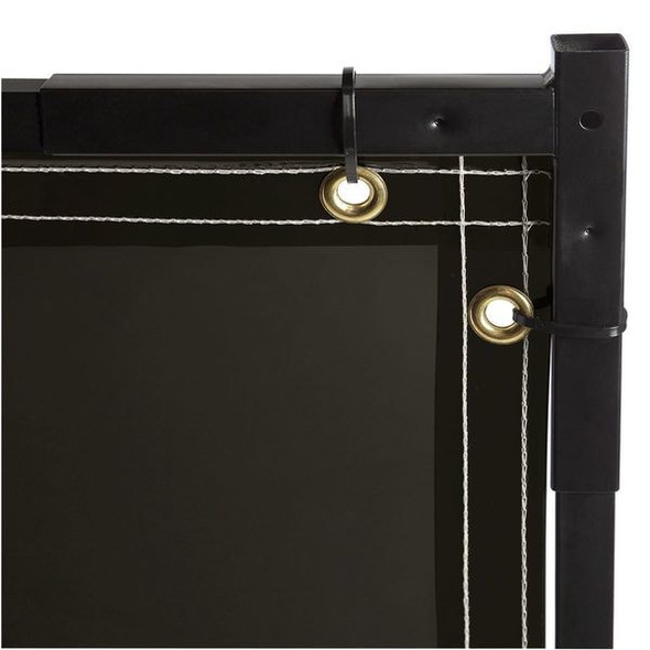 Welding Screen, Transparent Vinyl, 8 ft. W., 6 ft. H., 13 oz/sq yd, 150 Degrees F Withstand Temp.