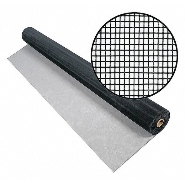 Replacement Screen, Aluminum, 60 in W, 50 ft L, 0.011 in Wire Dia, Charcoal