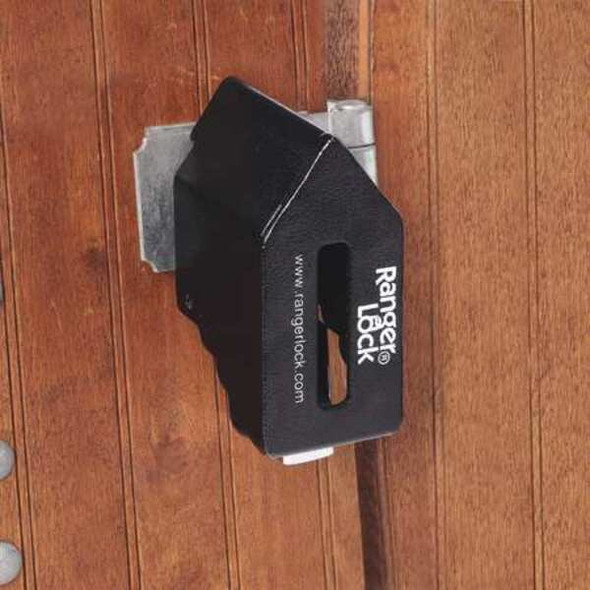 Ranger Lock Padlock Guard,Hardened Steel,Blk,5-1/4"L RGET-0L