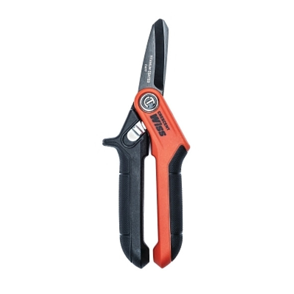 Titanium Coated Tradesman Utility Shears, 7-1/2 in, Red/Black Titanium Coated Tradesman Utility Shears, 7-1/2 in, Red/Black