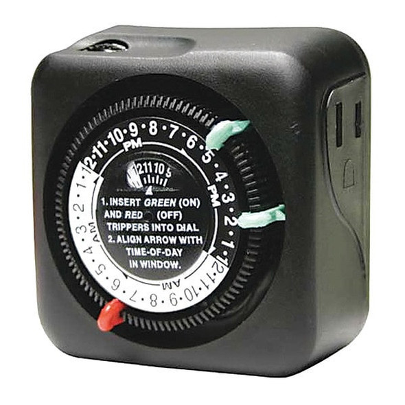 Intermatic Timer, Mechanical, 120V, 9.5A, Plug In TN111RM40