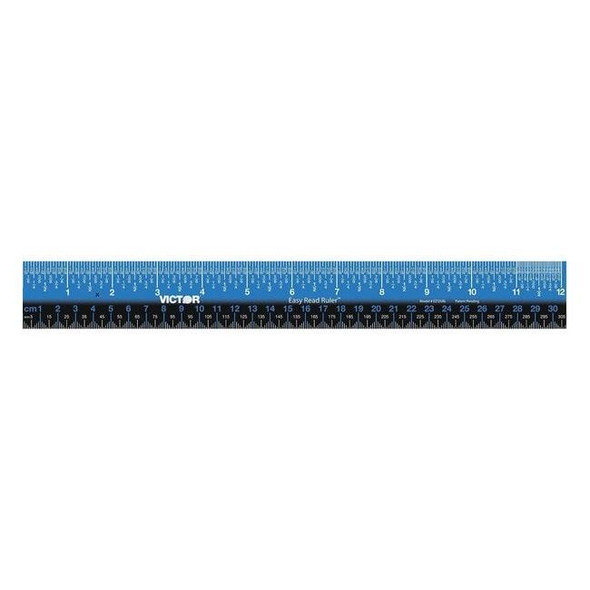 Victor Technology Ruler,Inch,Gloss,Stainless Steel,12in. EZ12SBL