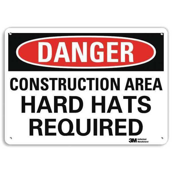 Lyle Danger Sign,4 Hole Mount,14inWx10inH, U3-1243-RA_14X10 U3-1243-RA_14X10