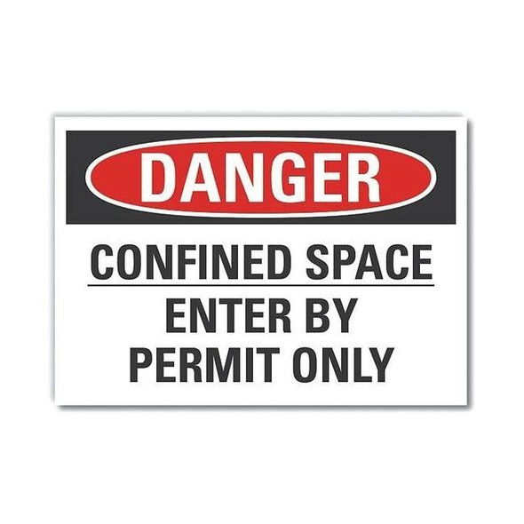 Lyle Decal Danger Confined Space,14"x10", LCU4-0538-ND_14X10 LCU4-0538-ND_14X10