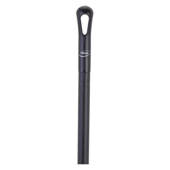 Vikan 59" Color Coded Handle, 1 1-4 in Dia, Black, Polypropylene 29629