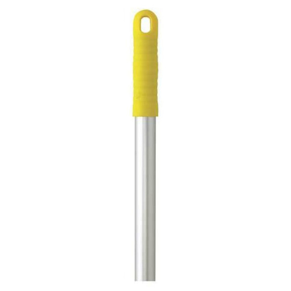 Vikan 50" Color Coded Handle, 1 in Dia, Yellow, Aluminum 29586