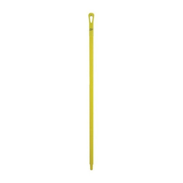 Vikan 51" Color Coded Handle, 1 1/4 in Dia, Yellow, Polypropylene 29606
