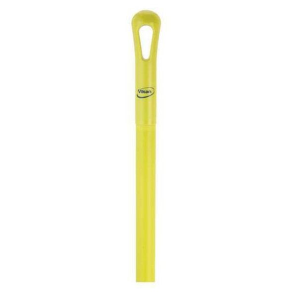Vikan 51" Color Coded Handle, 1 1-4 in Dia, Yellow, Polypropylene 29606