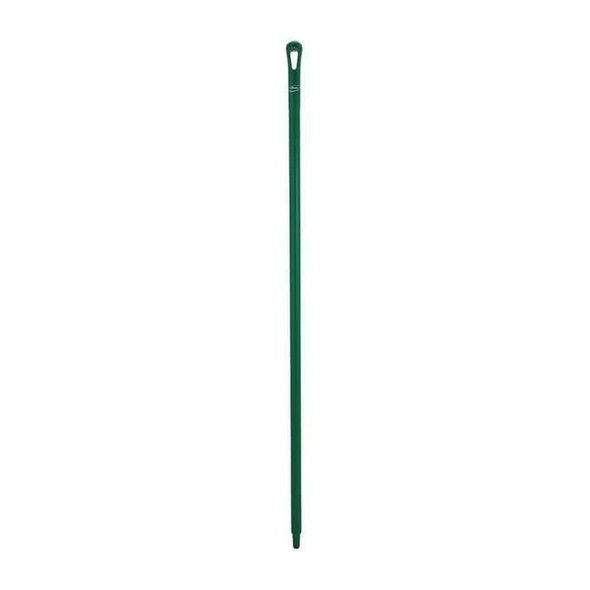 Vikan 1500mm Color Coded Handle, 1 1/4 in Dia, Green, Polypropylene 29622