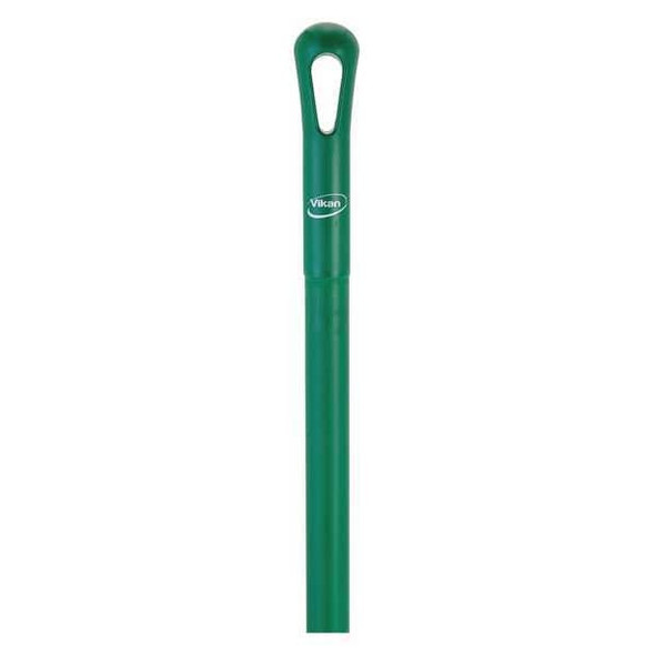 Vikan 1500mm Color Coded Handle, 1 1/4 in Dia, Green, Polypropylene 29622