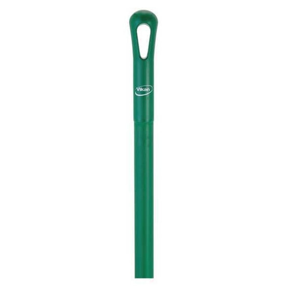 Vikan 1500mm Color Coded Handle, 1 1-4 in Dia, Green, Polypropylene 29622