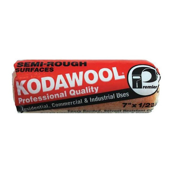 Premier 7" Paint Roller Cover, 1/2" Nap, Polyester/Knitted Wool 7KW2-50