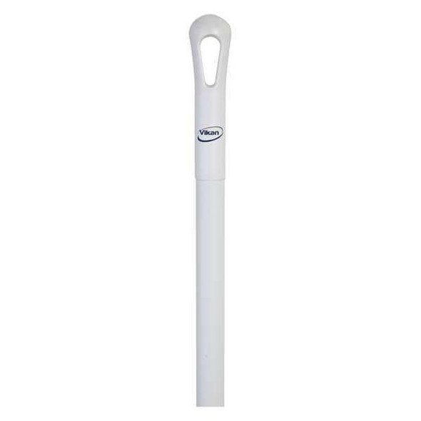 Vikan 59" Color Coded Handle, 1 1/4 in Dia, White, Polypropylene 29625