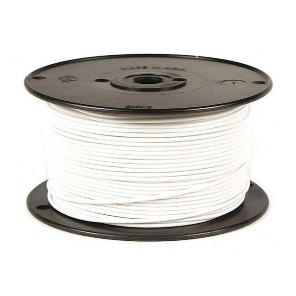 Primary Wire, GPT, 20 AWG, 1C C, White, PVC, Stranded, 60V, 100 ft.