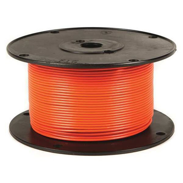 Primary Wire, GPT, 10 AWG, 1C C, Orange, PVC, Stranded, 60V, 100 ft.