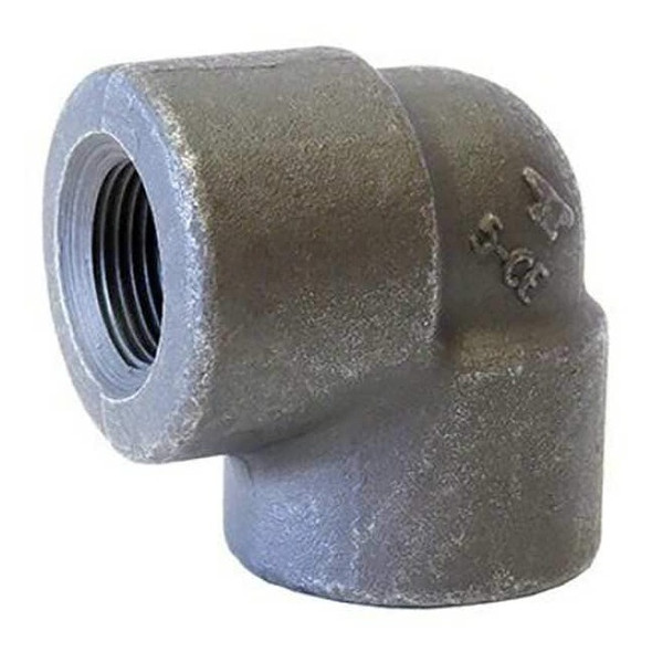 90 Degree Elbow 90 Degree Elbow, 3/4" Pipe, FNPT, Black Forged Steel, Class 3000