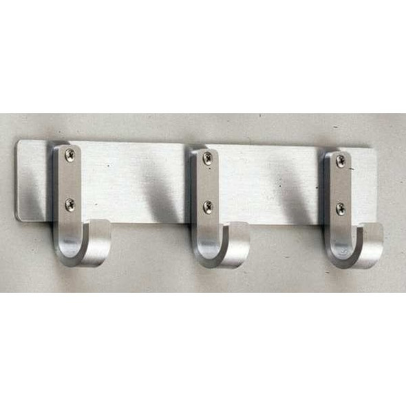 Glaro Coat Hook,8 Hooks,24 In W,Satin Aluminum 224SA