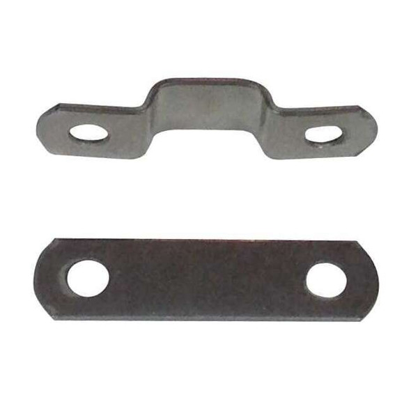 Dixie Line Clamps Tube Clamp,Two-Hole w/Backplate,SS,PK25 403