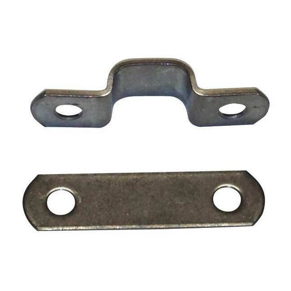 Dixie Line Clamps Tube Clamp,Two-Hole w/Backplate,SS,PK25 602