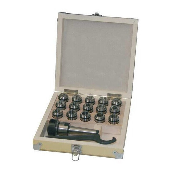 Dayton Collet Set w/Chuck,ER 25,10 Pcs 5TXF8