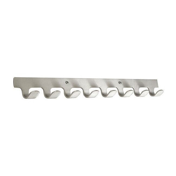 Glaro Coat Hook,12 Hooks,36 In W,Satin Alumin 236SA