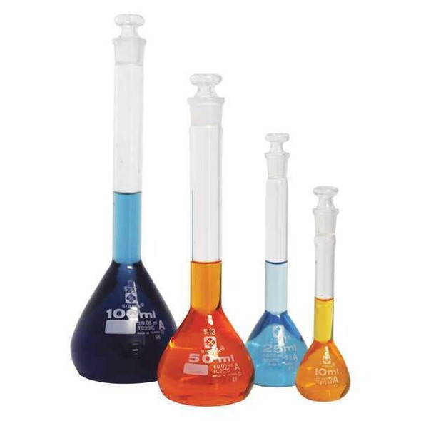 Vee Gee Volumetric Flask,Clear,100mL,PK4 202GK-004