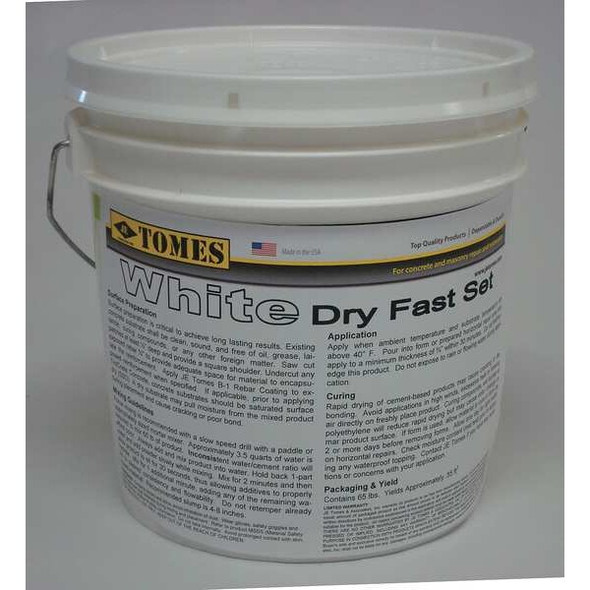 Je Tomes Concrete Repair Compound, Pail, White, Tomes GRA-107-W